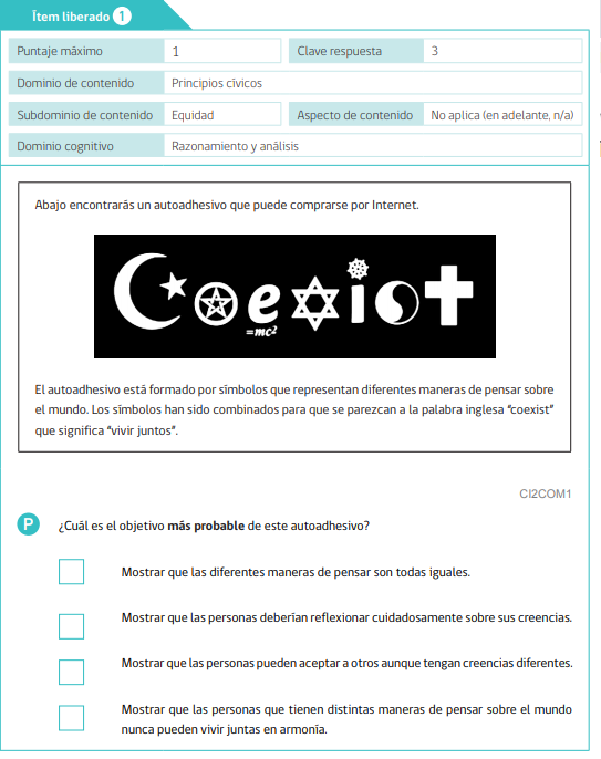 Pregunta ejemplo ICCS